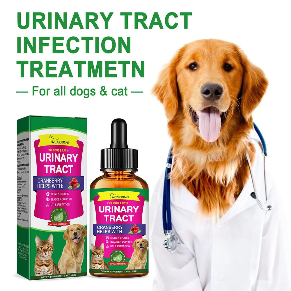 60ml Pets Care Drops Relief Pet Bladder Discomfort Liquid Prevent Kidney Failure Pet Liquid Bladder Leakage Treatments For Dog