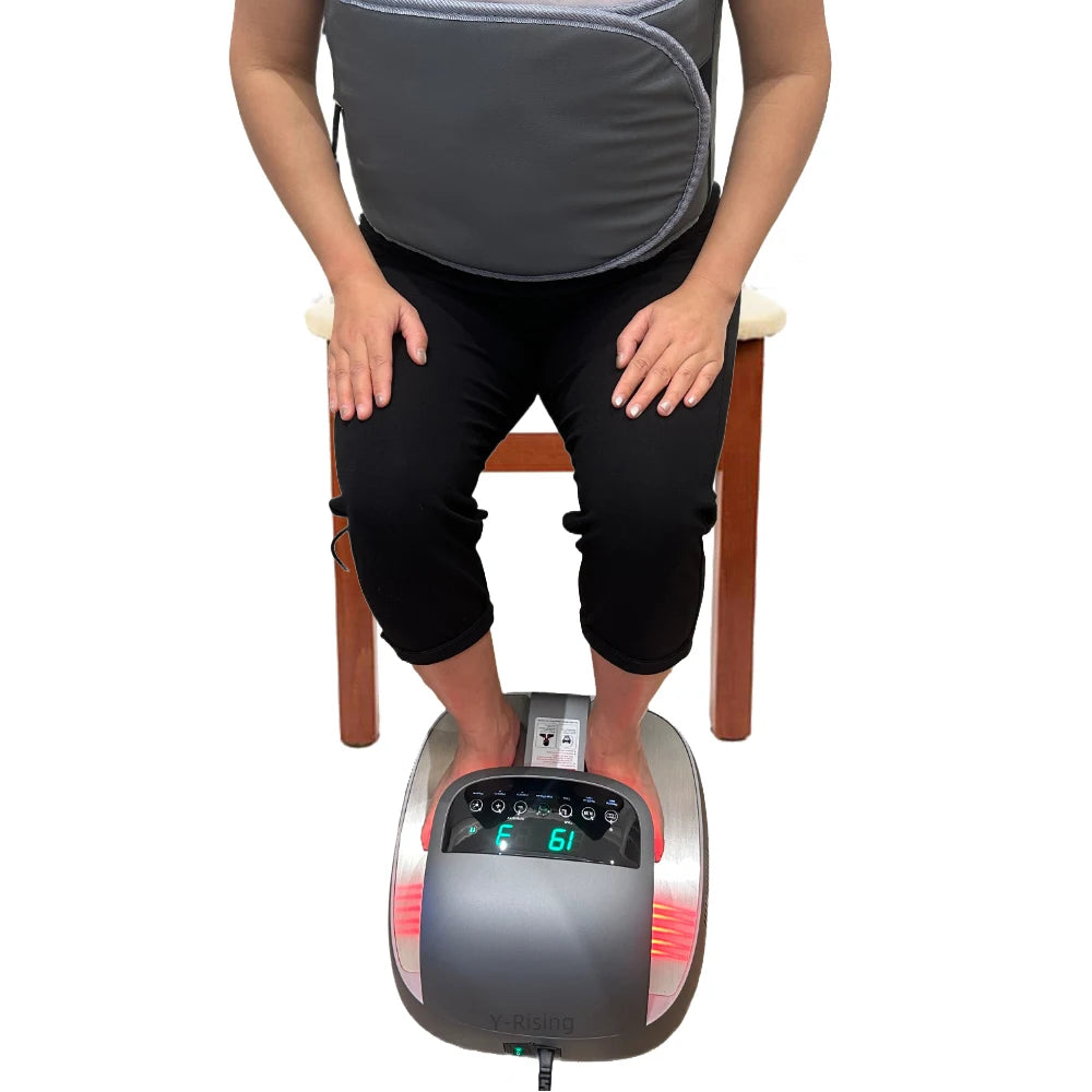 Terahertz therapy Red blue light 2 in 1 Health Protecting Feet Release Pressure Foot Massager Heating Blood Circulation Device