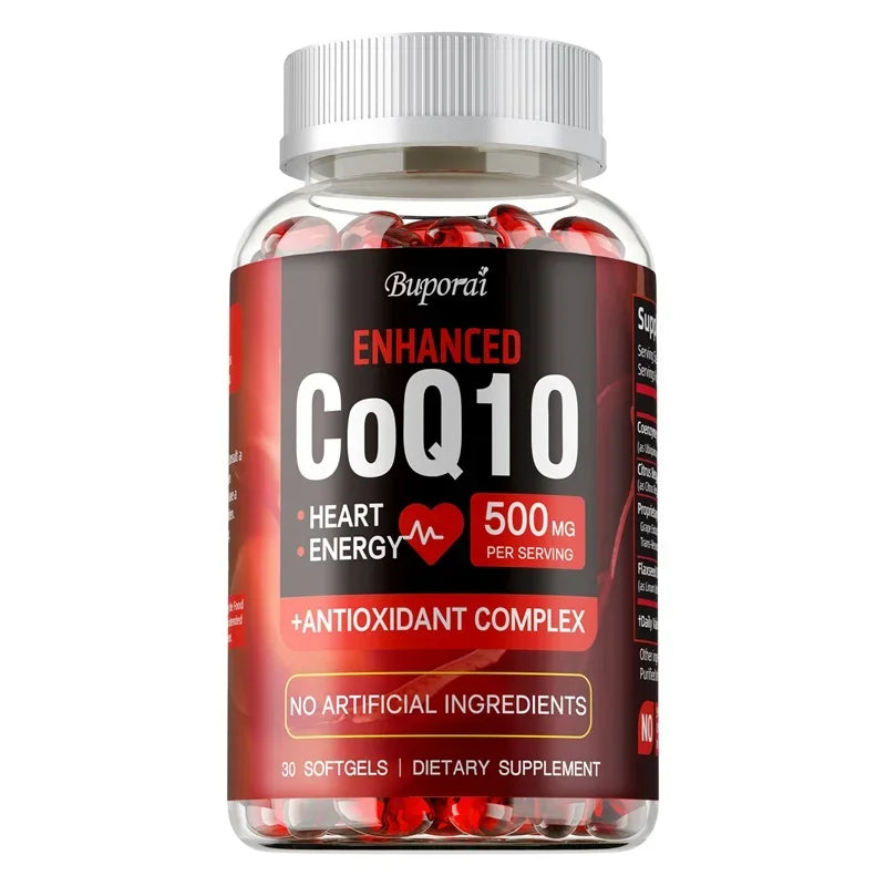 CoQ10 Supplement - Promotes Cardiovascular and Heart Health, Antioxidant, Provides Energy for Overall Health