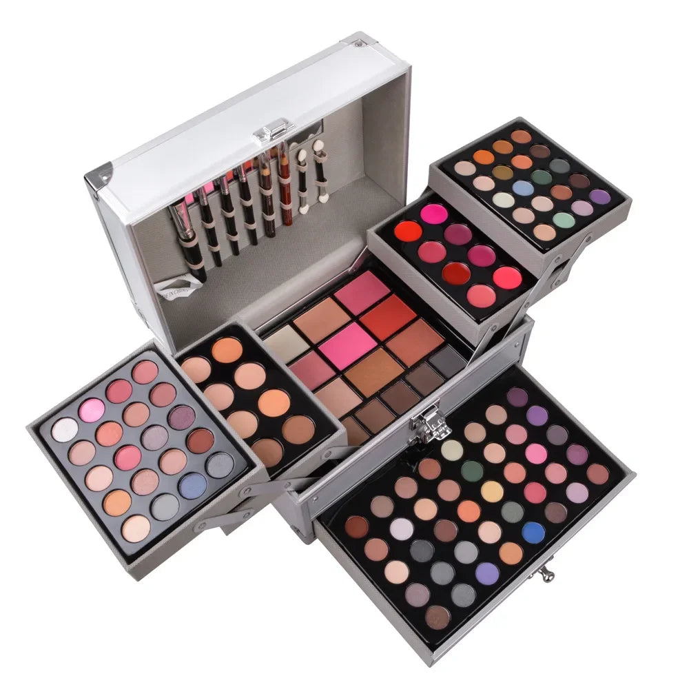 Complete Makeup Kit for Women All in One Set with Face Powder Eyeshadow Palette Lipstick Makeup Brushes