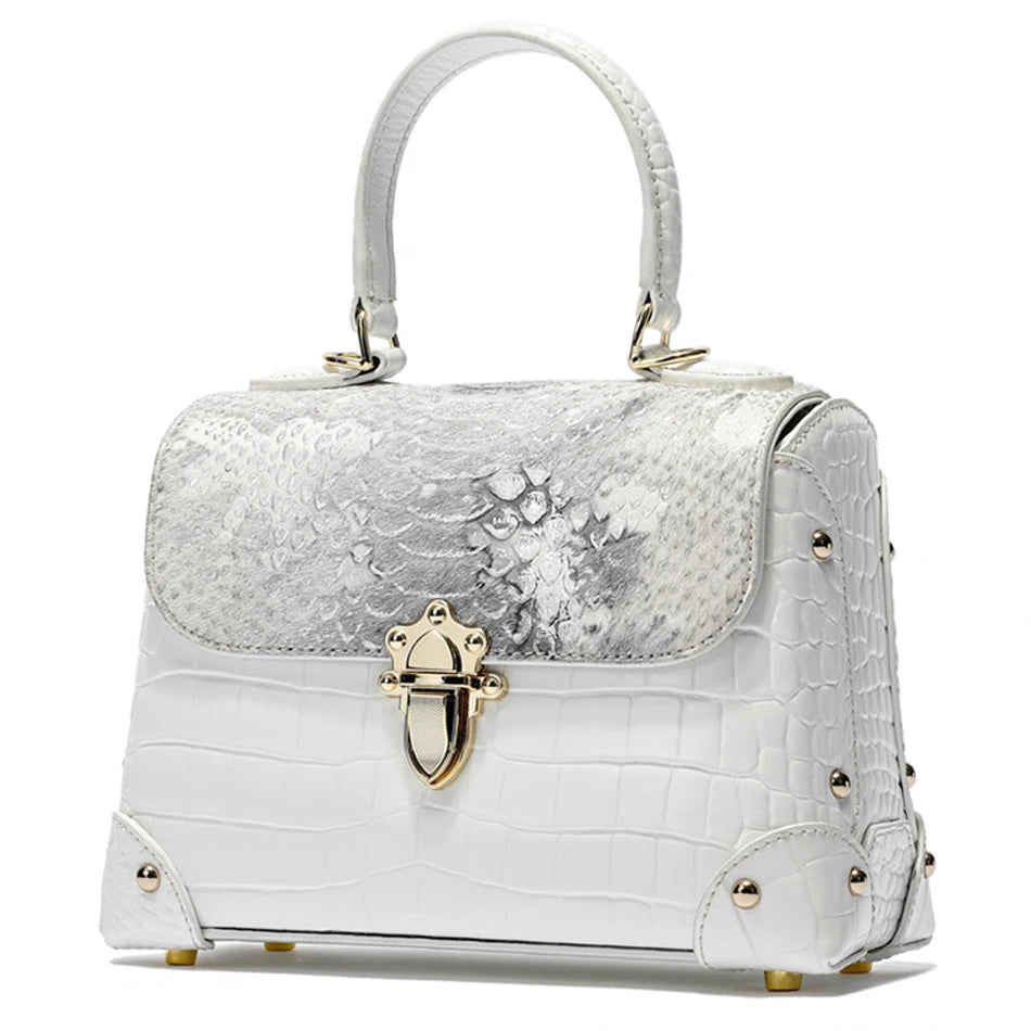 Women's handbag Women Genuine Leather Bag Crocodile skin Women's bags luxury designer handbag Women Leather Handbag Brand women