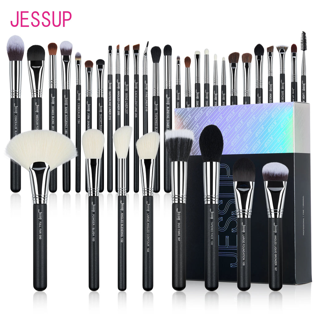 Jessup Professional Makeup Brushes Set 35pcs, Synthetic Foundation Contour Powder Eyeshadow Line Brow Lip Brush Eyebrow T342