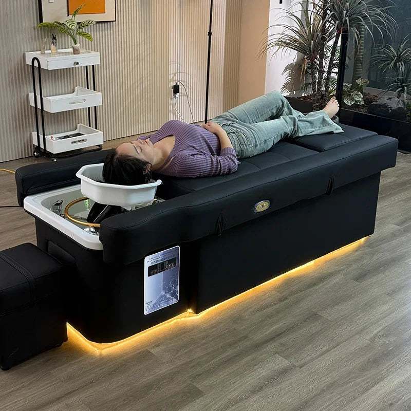 Modern beauty salon Back lift hair washing massage head Foot Spa Pedicure Shampoo Bed