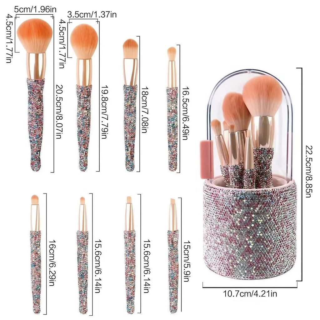 8pcs Professional Synthetic Makeup Brushes Set Powder Concealer Eyeshadow Cosmetic Brush Tools