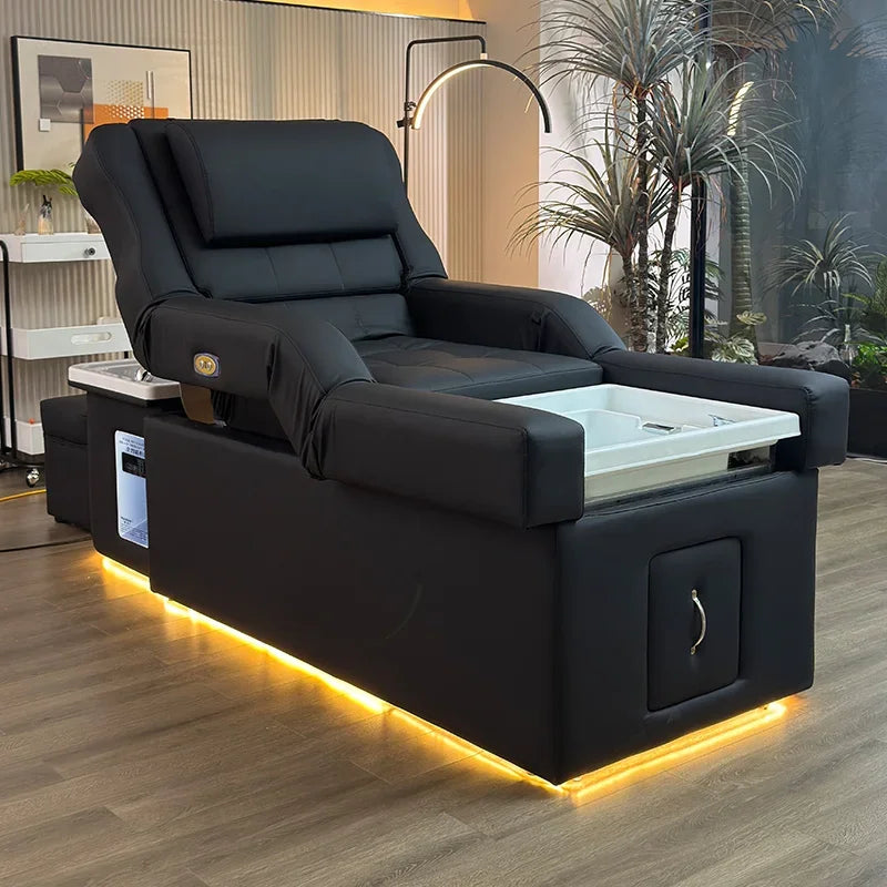 Modern beauty salon Back lift hair washing massage head Foot Spa Pedicure Shampoo Bed