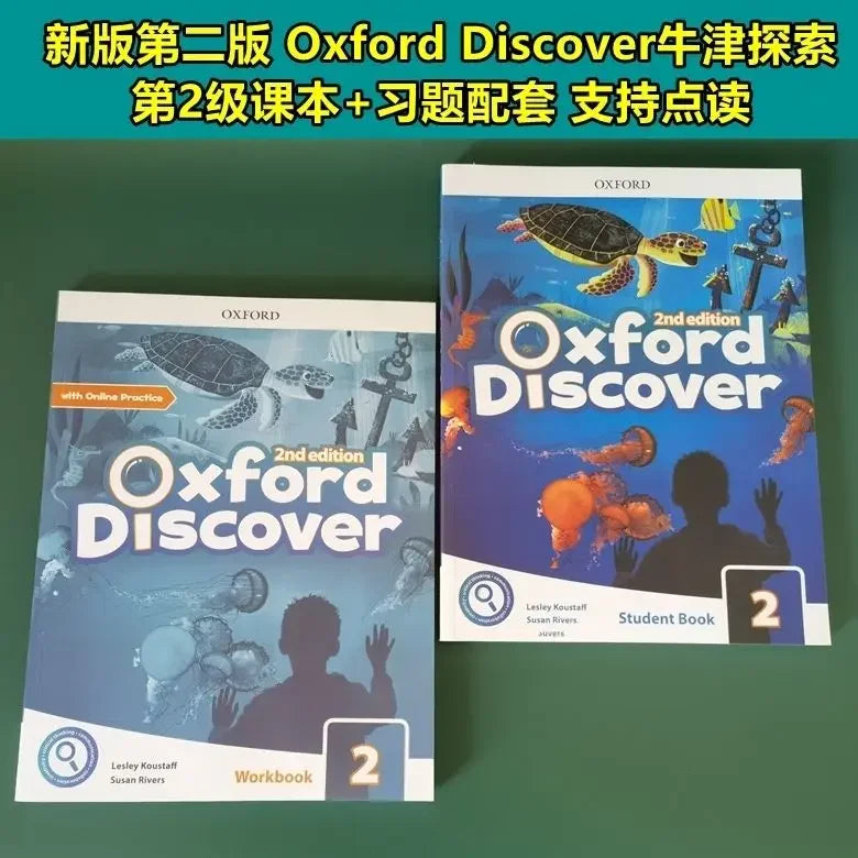 2 books Oxford Discover 2nd Edition Level 1 Student Book and Workbook Young Learners English Children Age 7-16 Years Old